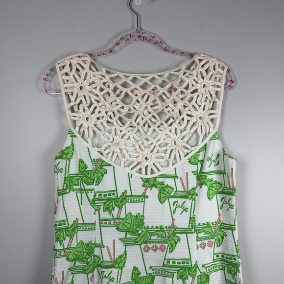 Lilly Pulitzer Lacina Mint Julep Kentucky Derby Shift Lattice Dress Size 10 - Picture 11 of 15